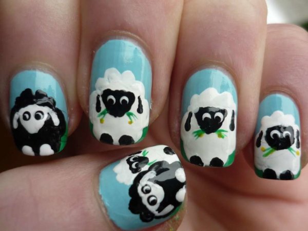 Маникюр с барашками