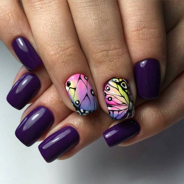 Веточки на ногтях