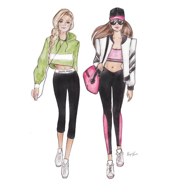 Спортивный стиль одежды эскизы
