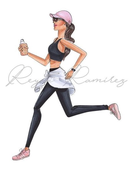 Фашин иллюстрации девушки в спортивной одежде