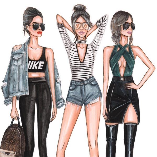 Спорт мода рисунок