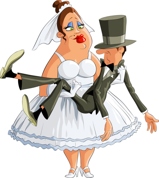 Жених и невеста карикатура