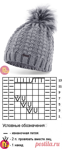 Шапка вязаная женская