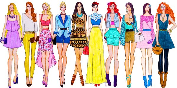 Современная одежда рисунок