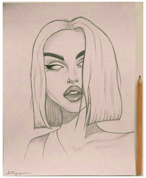 Красивые рисунки лица для срисовки