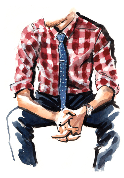 Модная иллюстрация мужская