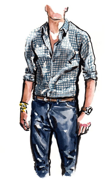 Модная иллюстрация мужская