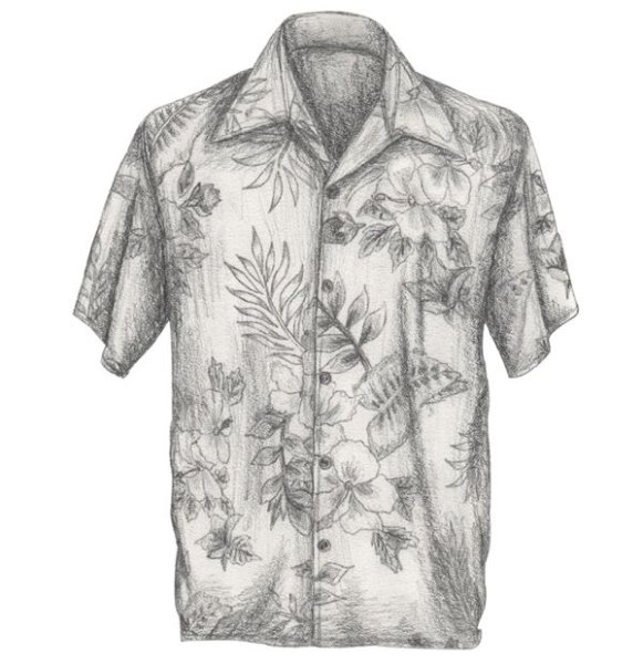 Рубашка мужская с рисунком