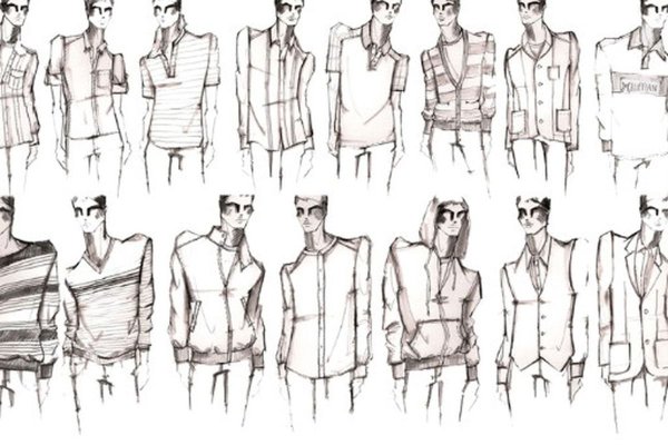 Скетчи мужской одежды