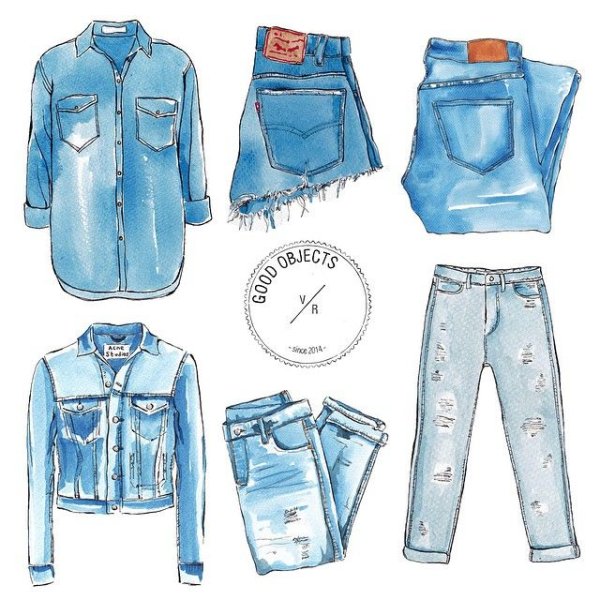 Одежда для рисования джинсы