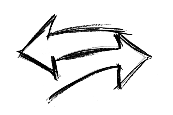 Стрелочка нарисованная