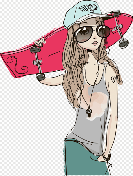 Нарисовать модную девочку