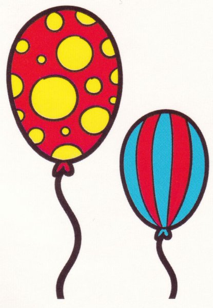 Шары воздушные цветные для вырезания