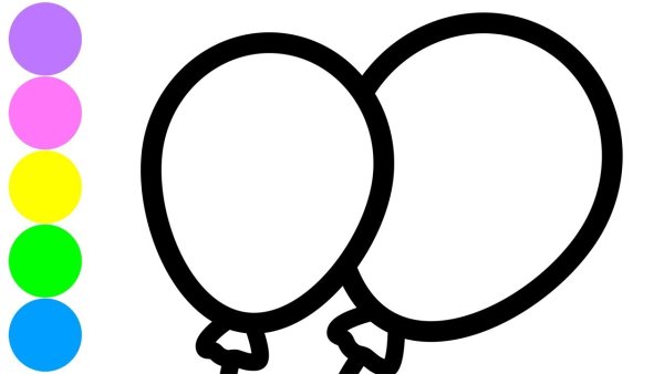 Воздушные шары раскраска для детей