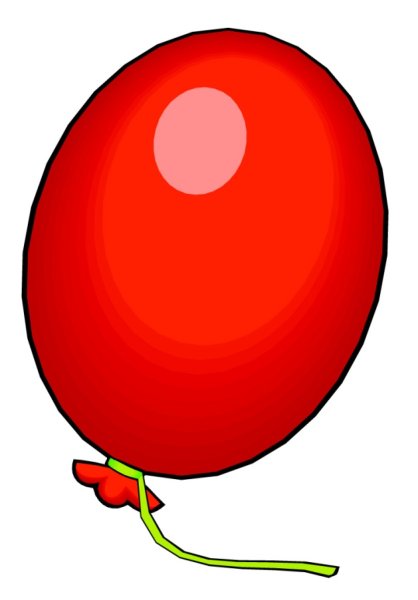 Красный овальный шарик