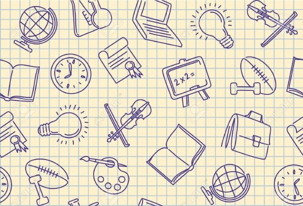 Школьный фон в клеточку