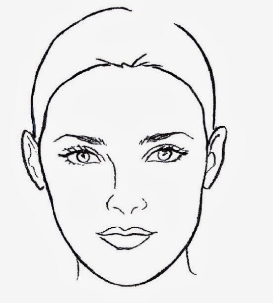 Лицо человека схематично