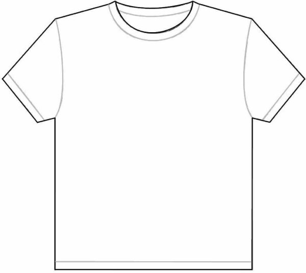 Макет футболки для печати