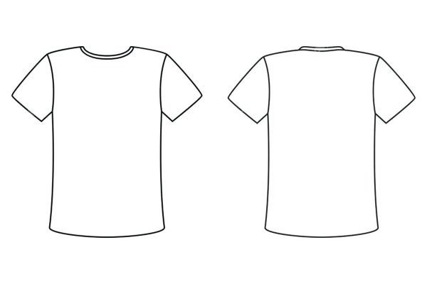 Макет футболки для печати