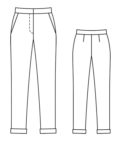 Макет брюк женских