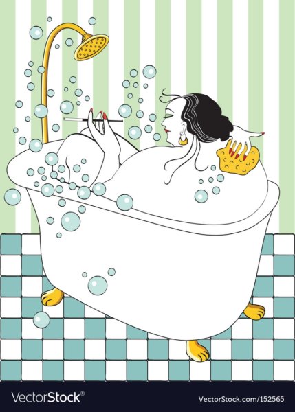 Пенная ванна иллюстрация