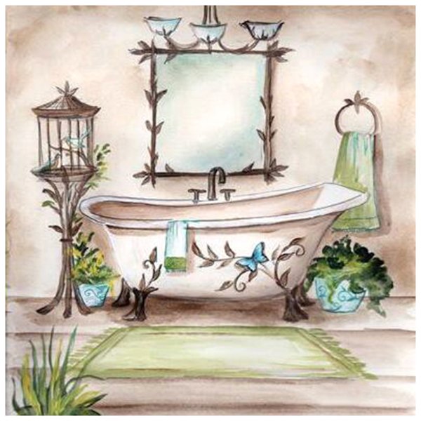 Русалка в ванной рисунок