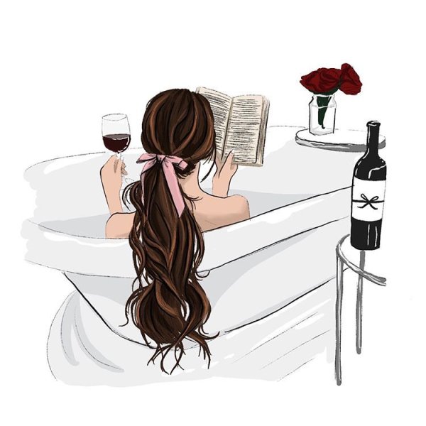 Картина в ванную с девушкой