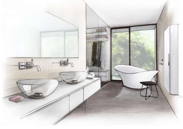 Модные иллюстрации ванна