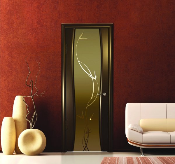 Дверь с витражом