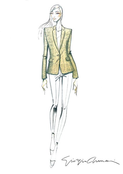 Джорджио Армани эскизы