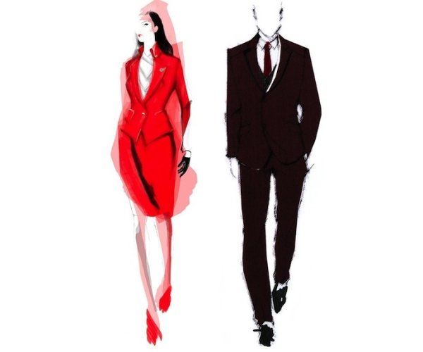 Мужская и женская одежда эскиз