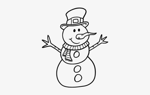 Как нарисовать снеговика