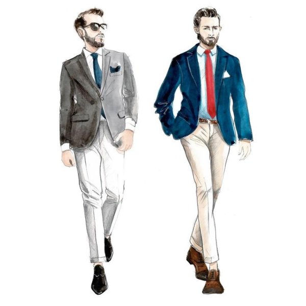 Иллюстрация мужской одежды