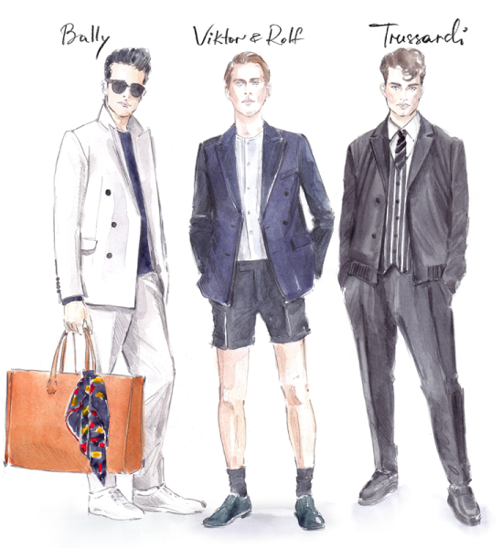 Стиль классический нарисованный мужской