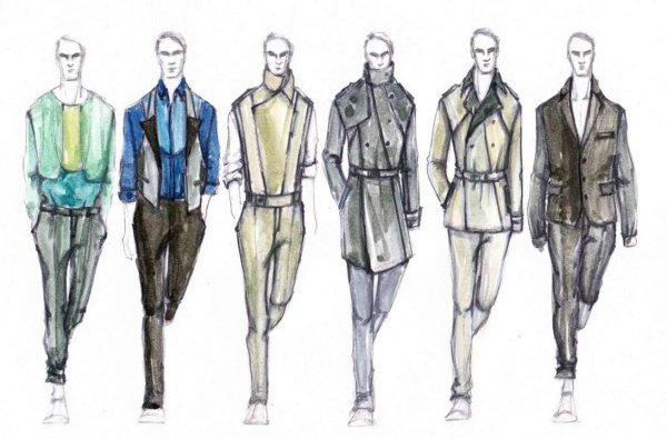 Эскиз мужского костюма