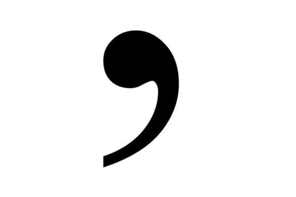 Запятая на прозрачном фоне