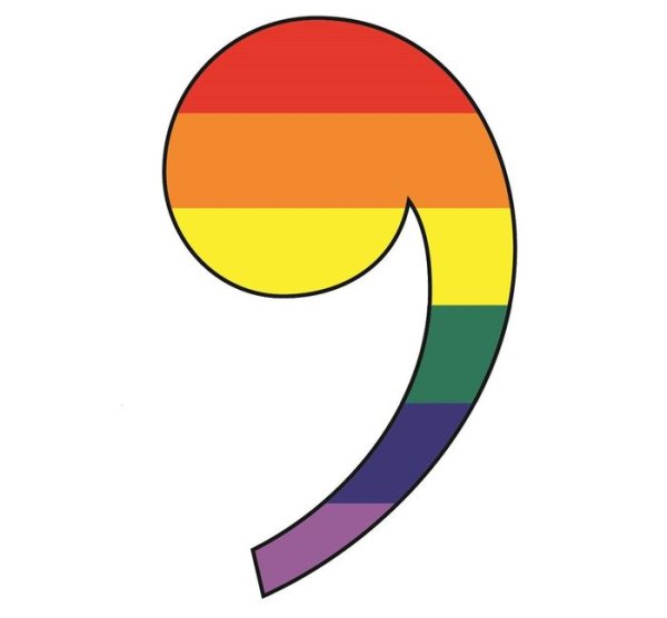 Запятая на прозрачном фоне