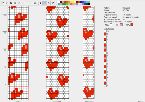 Схема браслета из бисера 12 бисерин
