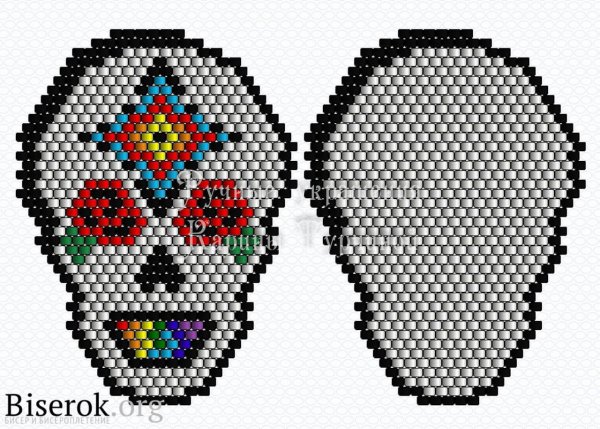 Кирпичное плетение череп