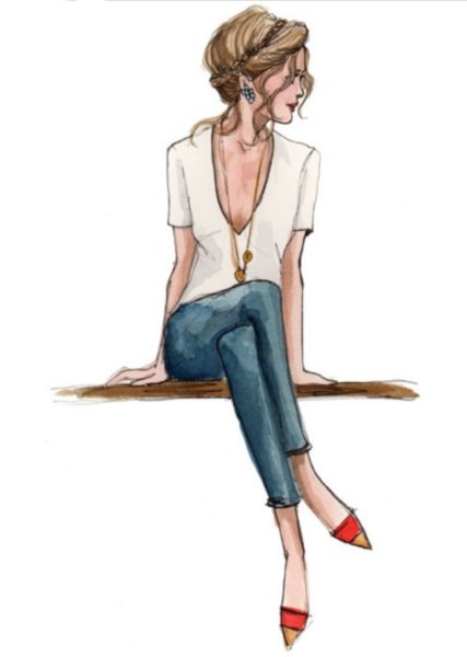 Девушка рисунок