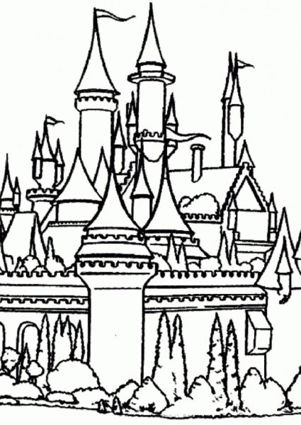 Большая раскраска замок