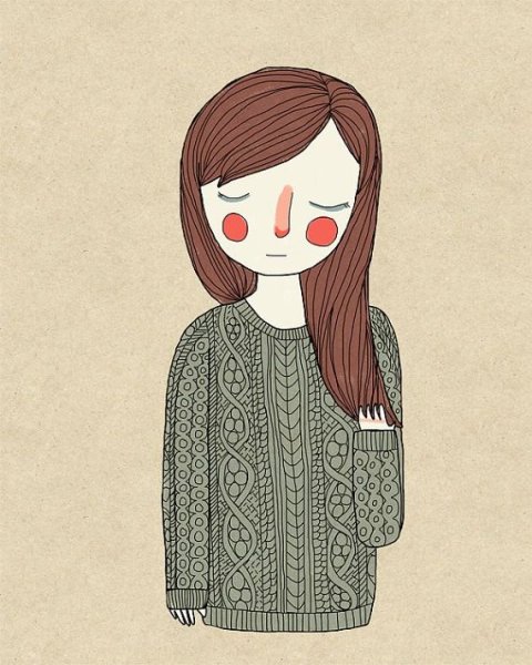 Девушка в свитере арт