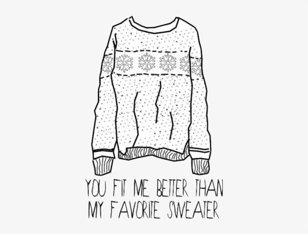 Рисунок кофты для срисовки