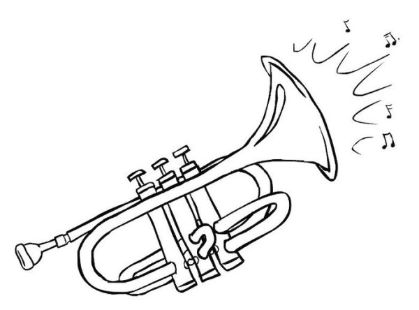 Труба музыкальный инструмент сбоку