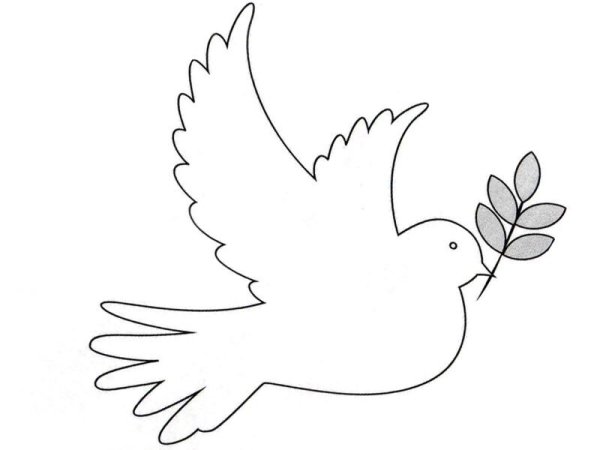Трафарет голубя