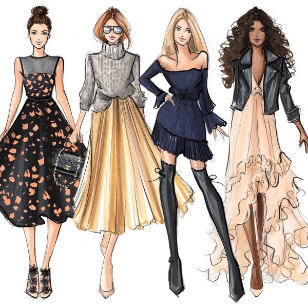 Модели для рисования одежды