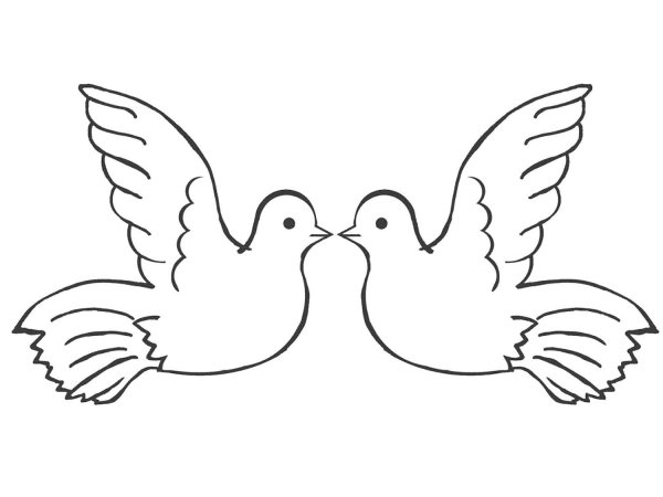 Трафарет голубя