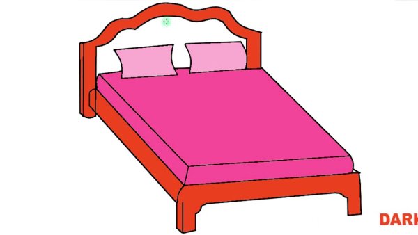 Кровать раскраска