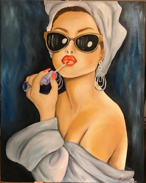 Картина стильная женщина