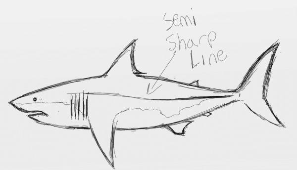 МЕГАЛОДОН раскраска